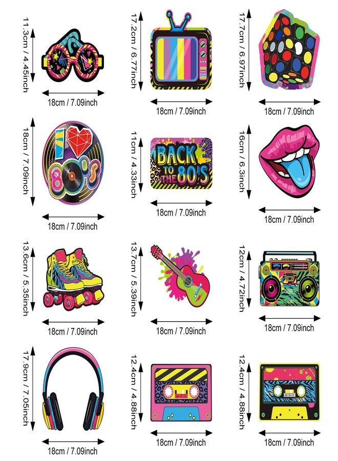 Containlol 53 Pieces 80s Party Decorations, Retro 1980s Hip Hop Party Hanging Swirls Ceiling Decor for Adults Back to The 80s 1980s Throwback Birthday Neon Rock Hippie Supplies - Image 3