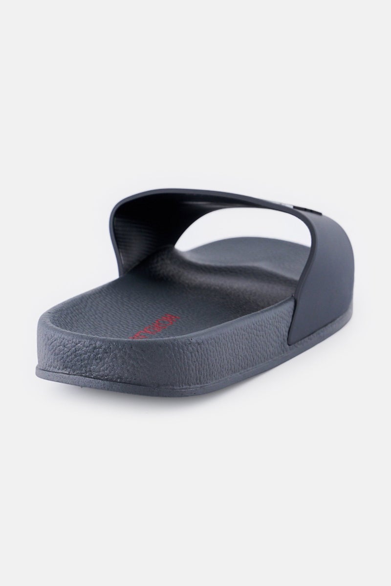 Nordland Men Brand Logo Slip On Slides, Dark Grey  - Image 3
