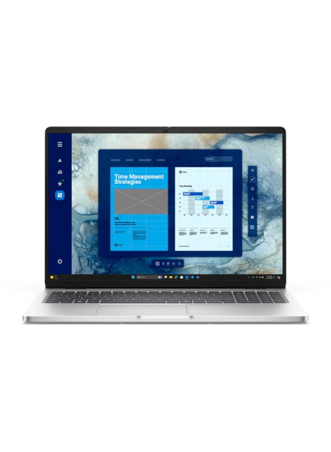 DELL Pro 16 Laptop With 16 Inch Full HD (1920x1080) Display, Intel Core Ultra 7 255U vPro Processor/16GB RAM DDR5/512GB SSD/Windows 11 Pro/ English/Arabic Silver - Image 1