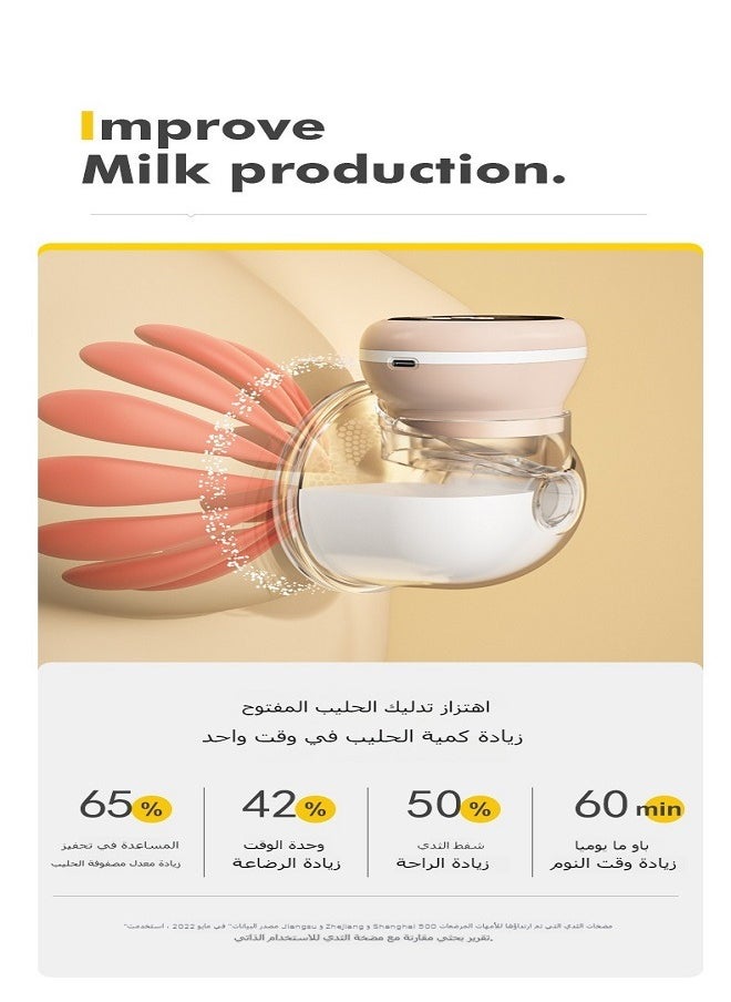 ماركة غير محددة DEAREVERY مضخة حليب كهربائية قابلة للارتداء، بدون استخدام اليدين، هادئة، غير مرئية، تلقائية، ذكية للرضاعة الطبيعية  - Image 2