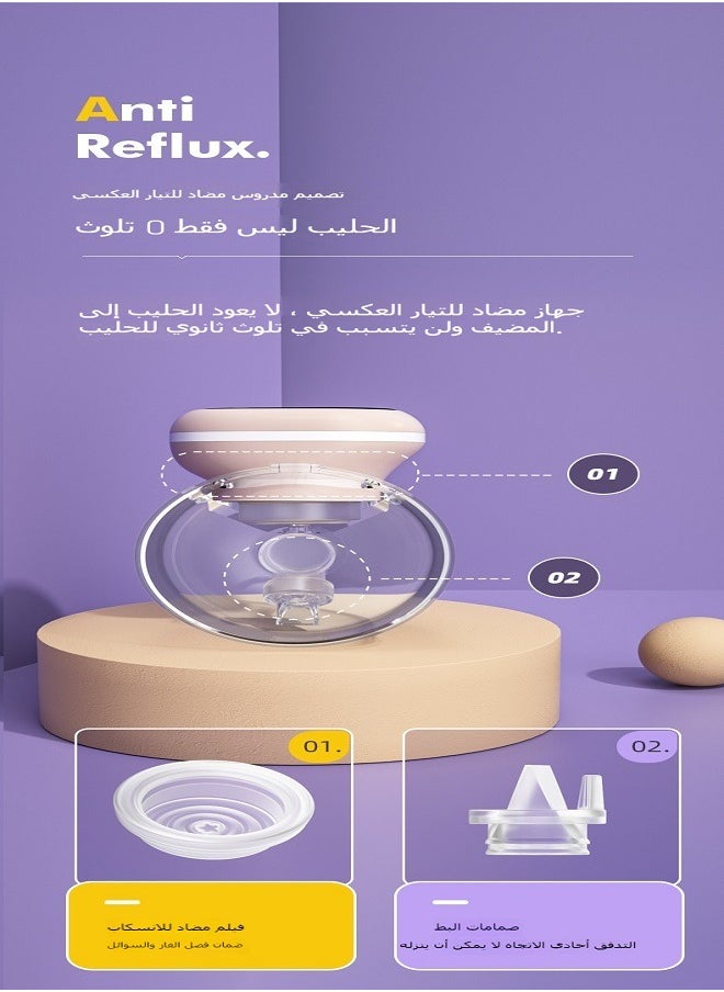 ماركة غير محددة DEAREVERY مضخة حليب كهربائية قابلة للارتداء، بدون استخدام اليدين، هادئة، غير مرئية، تلقائية، ذكية للرضاعة الطبيعية  - Image 3