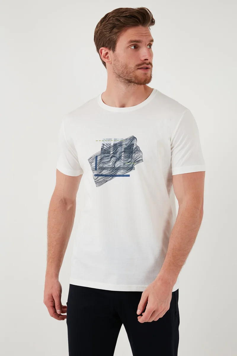 Buratti Cotton Slim Fit Crew Neck T Shirt Men's T Shirt 646R8130