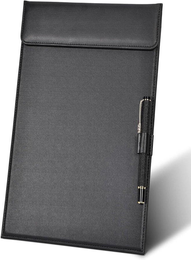 VANQUISH Clipboard Leather Writing Pad A4 Paper Holder Menu with Magnetic Clip and Pen for Conference Folder Office Classroom Restaurant Bar Cafe - Image 1