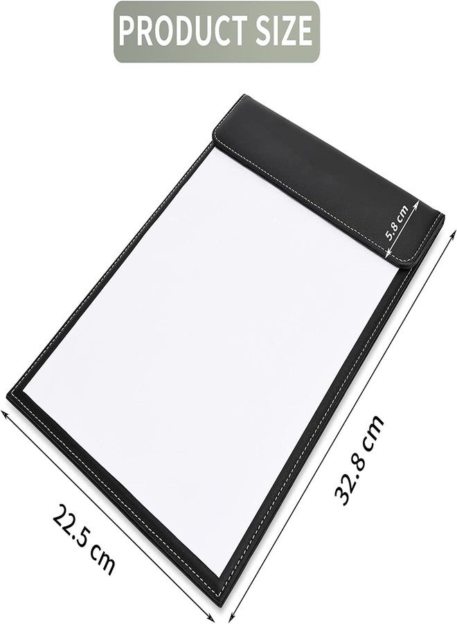 VANQUISH Clipboard Leather Writing Pad A4 Paper Holder Menu with Magnetic Clip and Pen for Conference Folder Office Classroom Restaurant Bar Cafe - Image 3