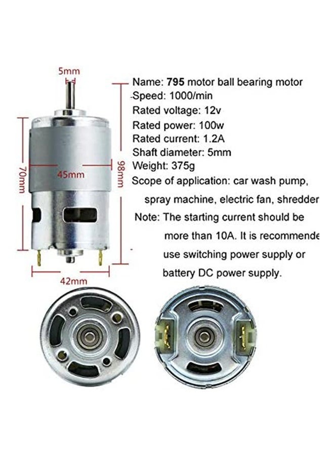 MVAQKLM  - Micro DC 12V-24V 10000RPM 795 Motor Ball Bearing Large Torque High Power Low Noise Brushed DC Motor Driver for Electrical Tools DIY - Image 1
