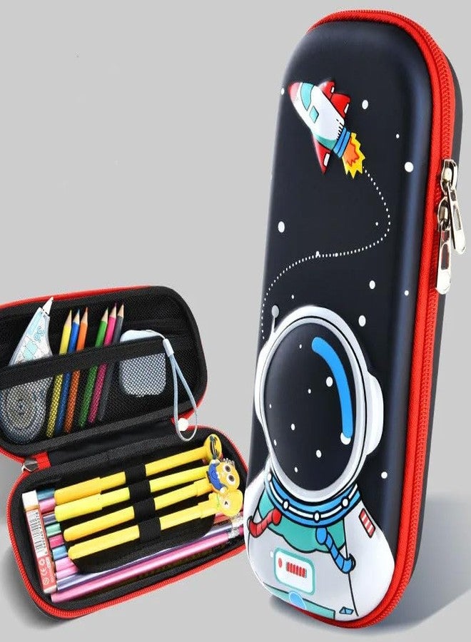 SHUDAUSHI 3D Case Stationery Cosmetic Zip Pouch Bag For Boys 3D Space Cover Large Capacity Pencil Case Compass With Compartments, School Supply Organizer For Students, Stationery Box, Cosmetic Zip Pouch Bag - Image 2