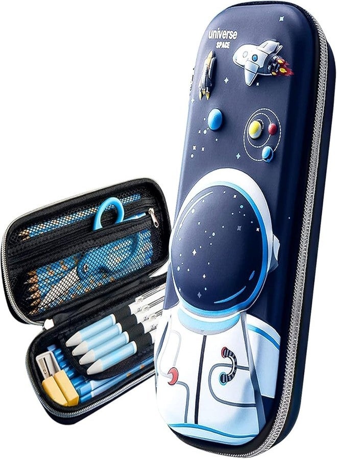 SHUDAUSHI 3D Case Stationery Cosmetic Zip Pouch Bag For Boys 3D Space Cover Large Capacity Pencil Case Compass With Compartments, School Supply Organizer For Students, Stationery Box, Cosmetic Zip Pouch Bag - Image 1