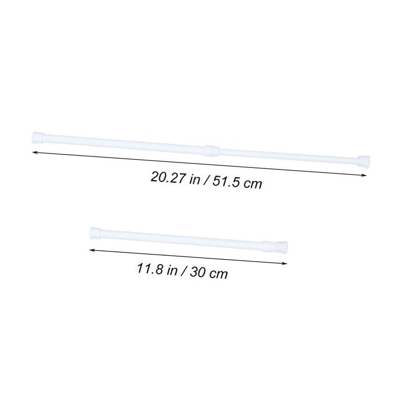 3 قطع قضيب توتر تلسكوبي قابل للتمديد لستائر مداخل الأبواب مقاس 30 × 1.5 × 1.5 سم - Image 3