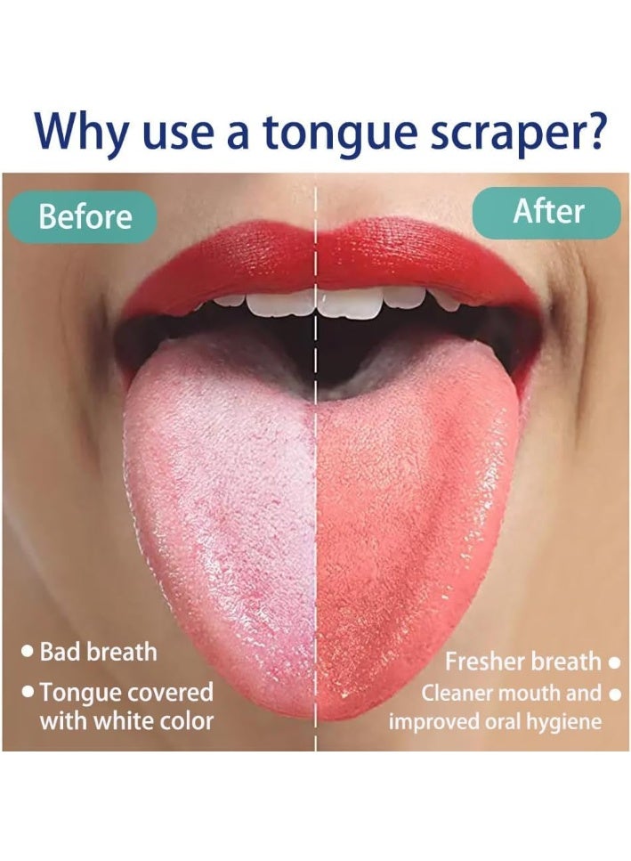 MOMENT MOMENT [Pack of 2] Tongue Scrapper for Adults and Kids, Surgical Grade Stainless Steel Tongue Scrubber for Bad Breath, Oral Care, Bacteria, and Hygiene, Tongue Scrapper for Adults - Image 3