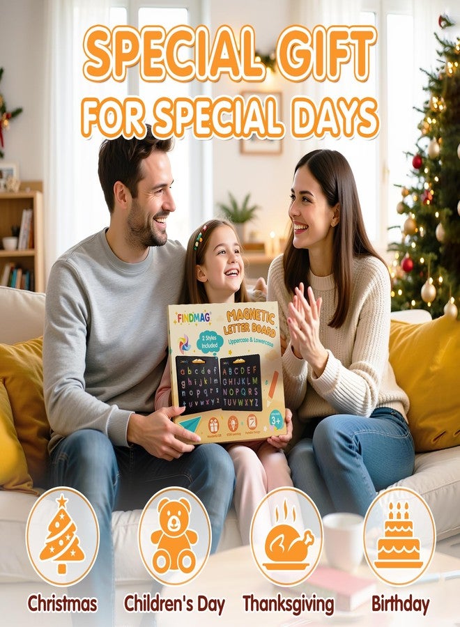 FINDMAG لوحة الحروف الأبجدية المغناطيسية FINDMAG، لوحة تعليمية ABC لممارسة الكتابة للأطفال من عمر 3-5 سنوات، مستلزمات ضرورية لمعلمي رياض الأطفال، مستلزمات العودة إلى المدرسة، أساسيات الرحلات، ألعاب السفر بلوكات الأرقام - Image 3