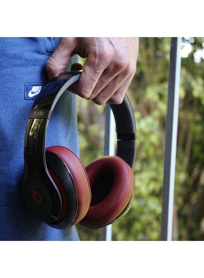 WC Wicked Cushions Replacement Ear Pads for Beats Studio 2 & 3 (B0501, B0500) Wired & Wireless | Does NOT Fit Beats SOLO | Softer PU Leather, Enhanced Foam & Stronger Adhesive | Burgundy - Image 3
