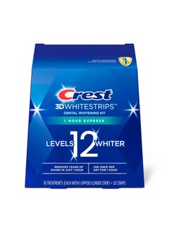 Crest Crest 3D Whitestrips, Dental Whitening Kit 20 Strips, Packaging may vary  - Image 1