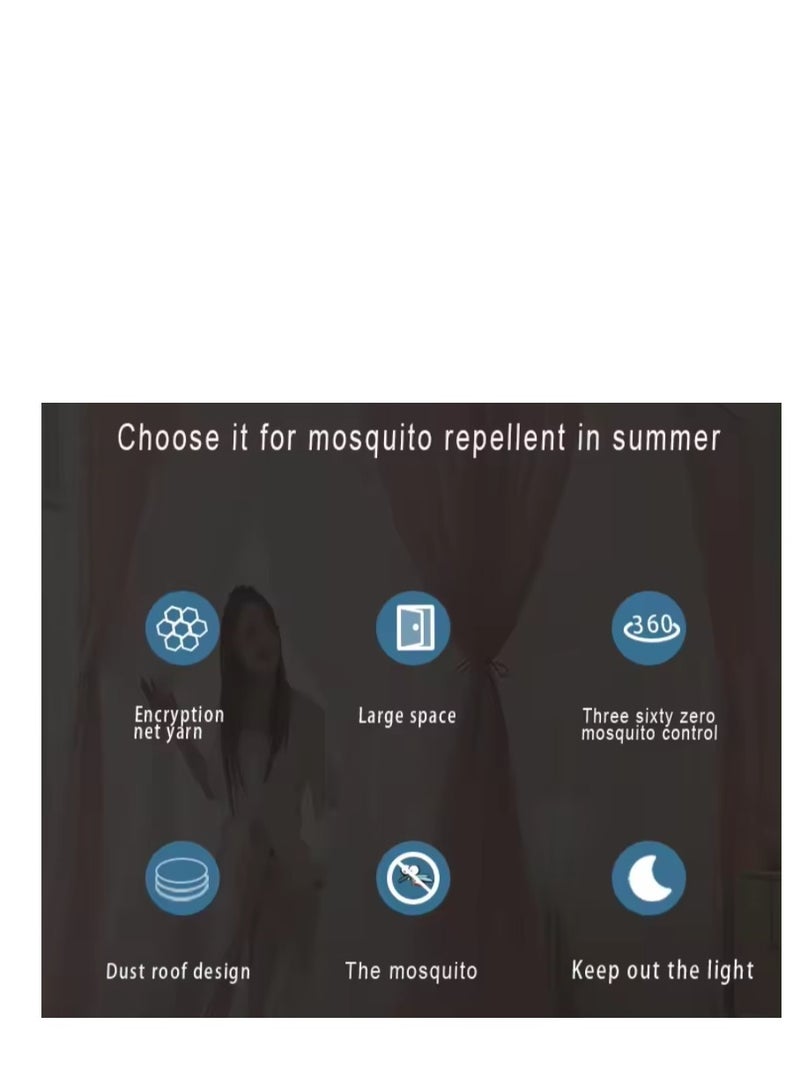 73Hours Bed Canopy Tents Curtain Blackout Curtain Single Bed Tent Curtain Student Shading Cloth Bed Canopy Mosquito Net Student Sleep Privacy Protection - Image 5