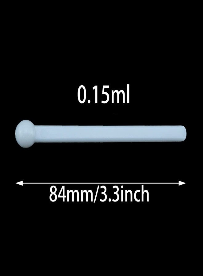 MEETOOT 50pcs 0.15ml Static-Free Micro Scoop Mini Milligram Measuring Spoons, White - Image 3