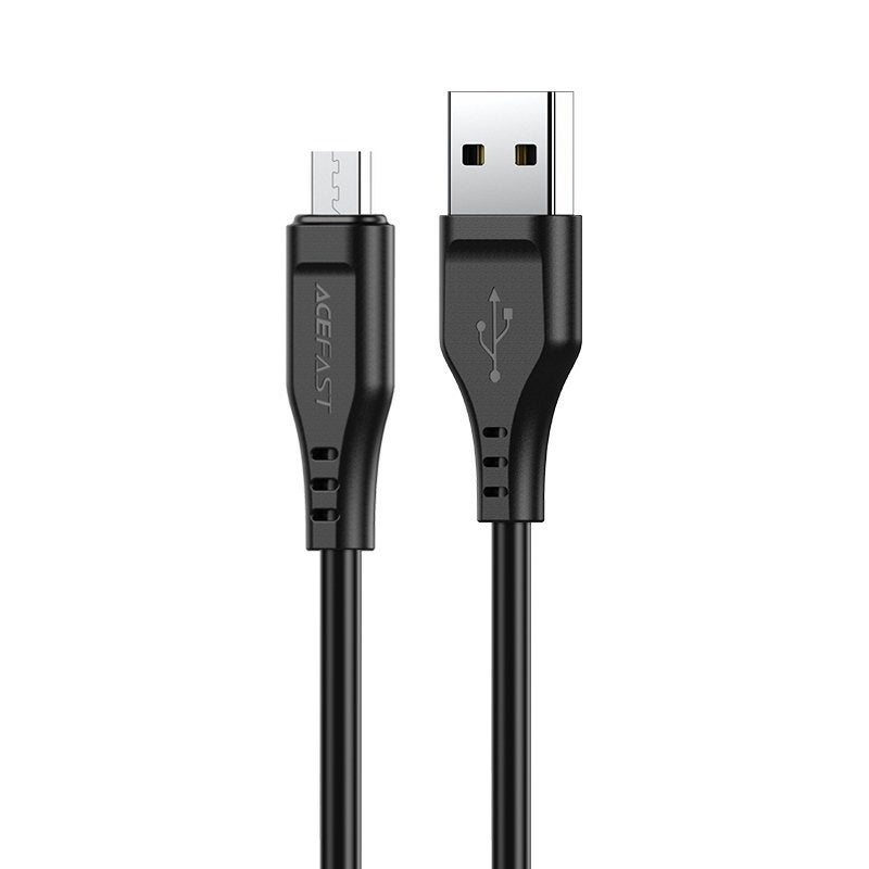 ACEFAST C3-09 USB-A To Micro-USB 2.4A TPE Charging Data Cable 1.2M - Black - Image 1