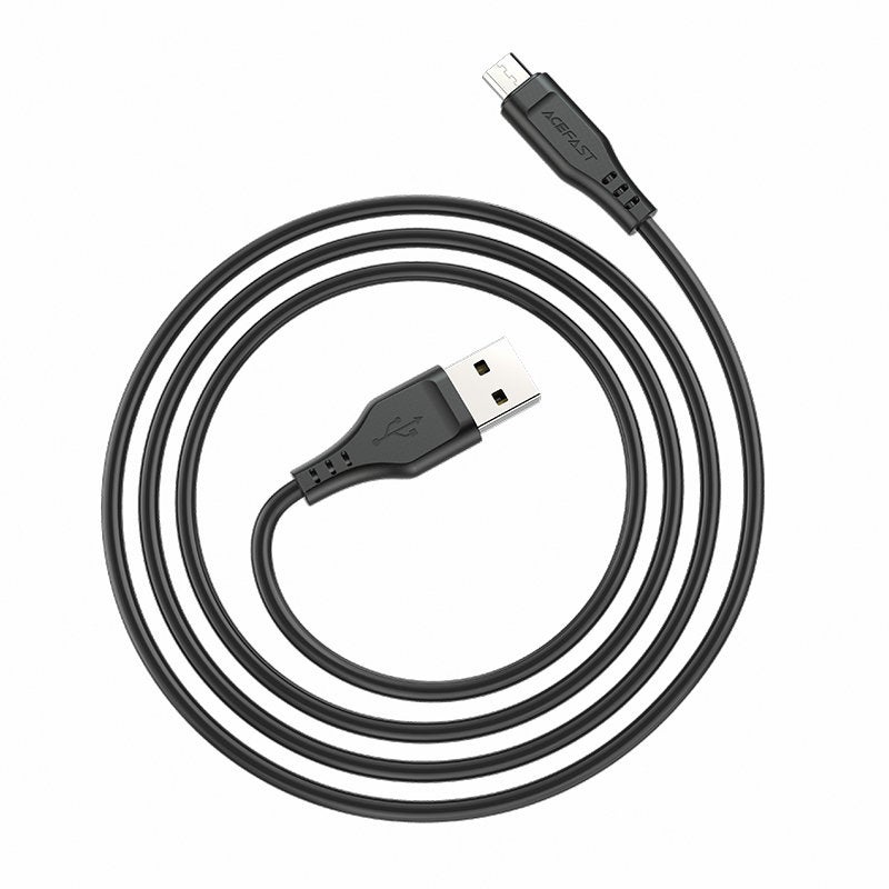 ACEFAST C3-09 USB-A To Micro-USB 2.4A TPE Charging Data Cable 1.2M - Black - Image 2