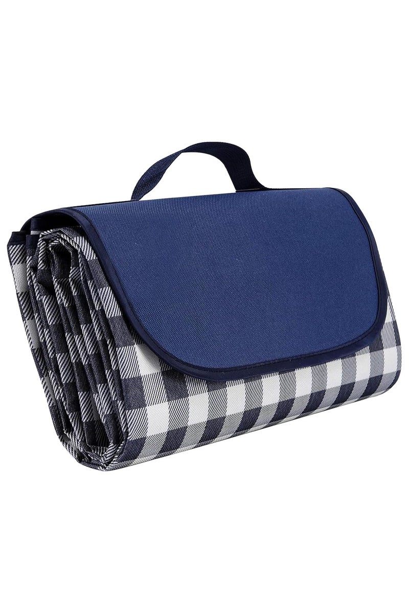 Foldable Waterproof Outdoor Camping Mat, Extra Wide Picnic Mat, Plaid Beach Blanket, Kids Multi-Person Travel Mat, Large 80 x 80 Inches - Image 1