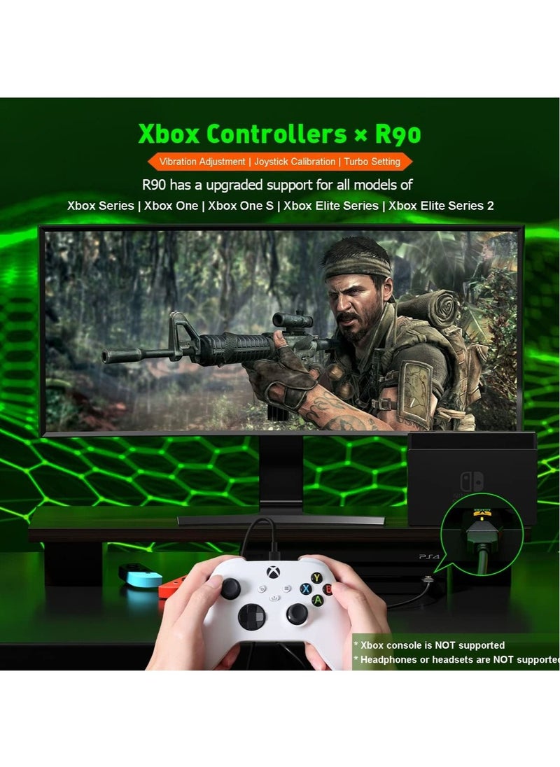 Captaintech - Controller Adapters, Black, Wired Controller Adapter for Switch PS4 Windows 11&10 PC, Adapter for Xbox Series Xbox One  One S Xbox Elite Series Elite Series 2 PS5/PS4 Wired Console - Image 1