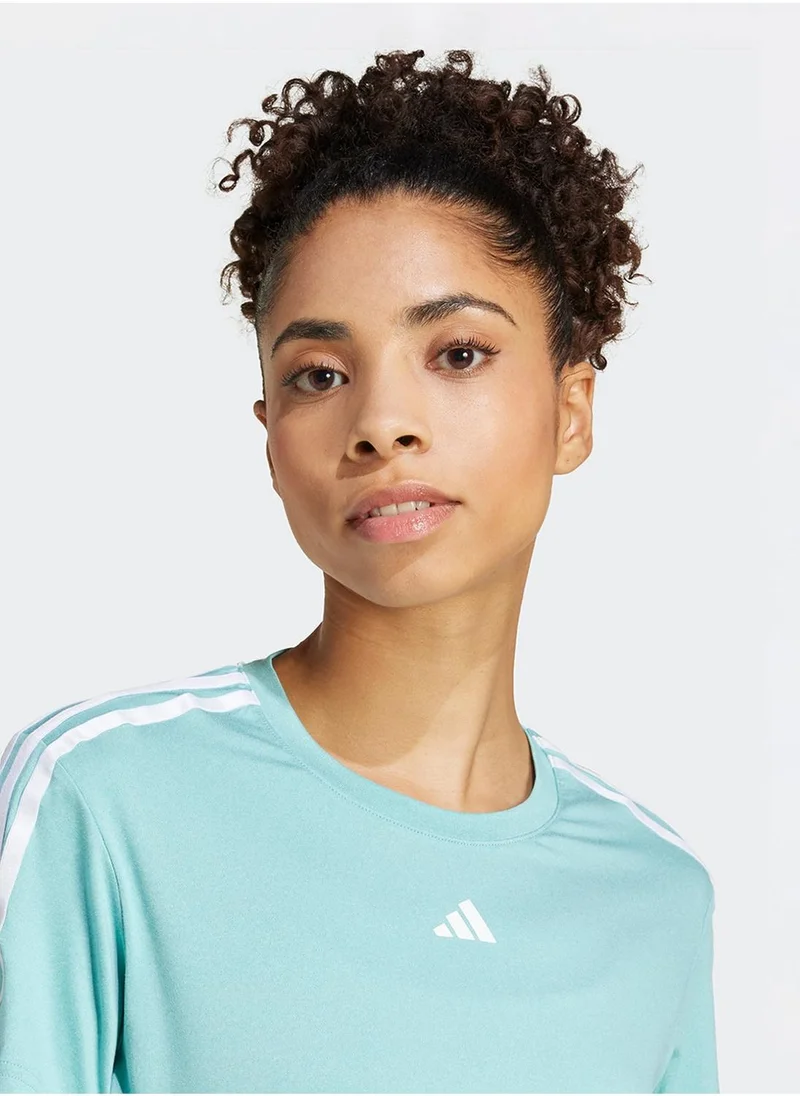 Adidas Aeroready Essentail 3 Stripe T-Shirt