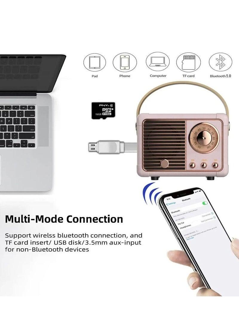 GULFLINK Vintage Small Wireless Bluetooth Speaker Blue - Image 4