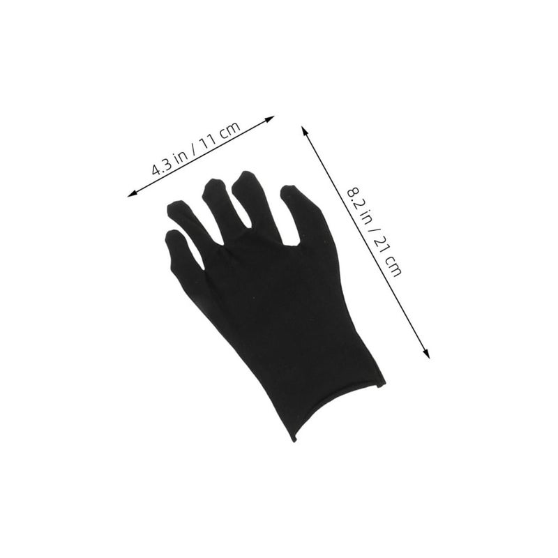 Black Thickened Cotton Work Gloves Large Size 24 Pairs Breathable Protective for Construction Gardening Warehouse - Image 3