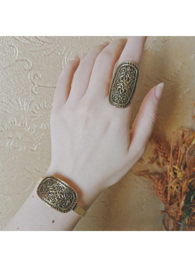 Generic - Set Women Bracelet And Ring Handmade - 2 Pieces - Image 1