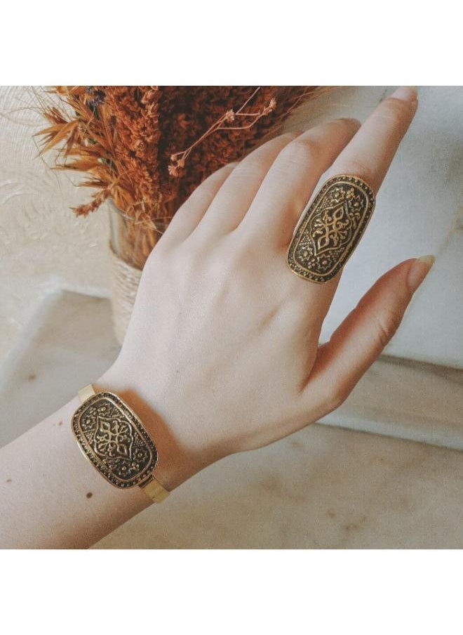 Generic - Set Women Bracelet And Ring Handmade - 2 Pieces - Image 1