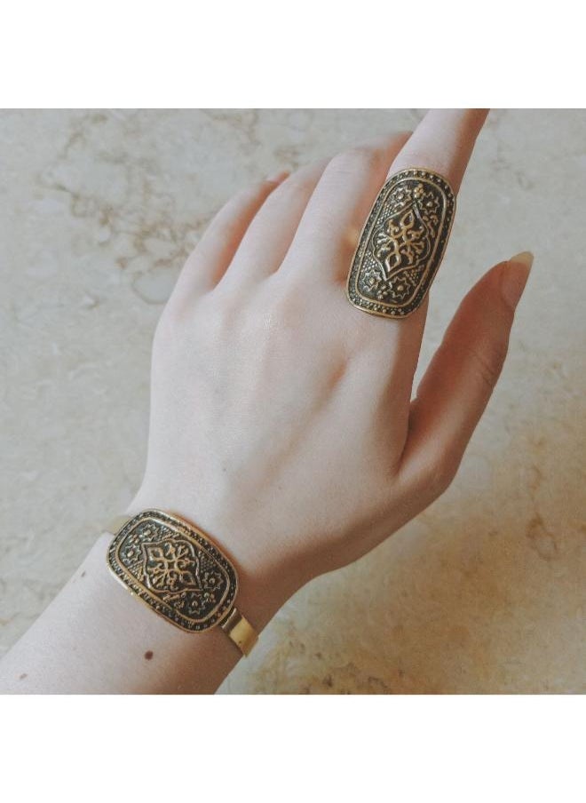 Generic - Set Women Bracelet And Ring Handmade - 2 Pieces - Image 1