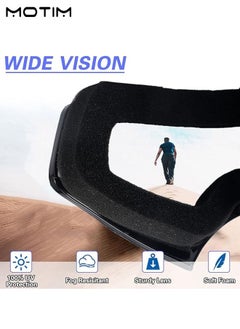 Motim 2 Pcs Motorcycle Goggles, Clear Dirt Bike/ATV Goggles, Windproof Motorcycle Goggles, Dust Proof Racing Goggles for Child Youth Teens Men and Women, Protective Gear  - Image 4
