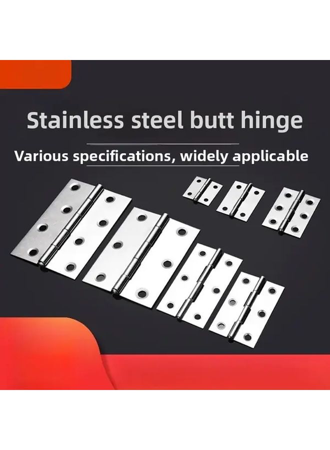 Heavy Duty Stainless Steel Butt Hinges 60x88mm Rust Proof Noise Reduction Set Of 8 - Image 1