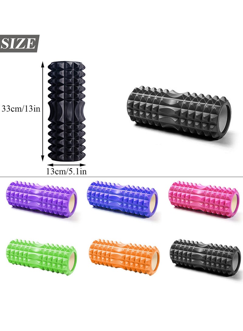 Qiccijoo Foam Roller For Back, Massage Roller for Deep Tissue Massage,Back Pain Relief Muscle Roller,Back Roller,Yoga Rolle,Workout Roller,Exercise Roller(13 inch-Black) - Image 3