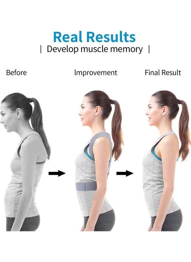 Postural Belt Correction Belt, Shoulder Corrector Posture Corrector Invisible Orthopedic Corset Straight Back Support and Shoulder Straightener Elastic Band S