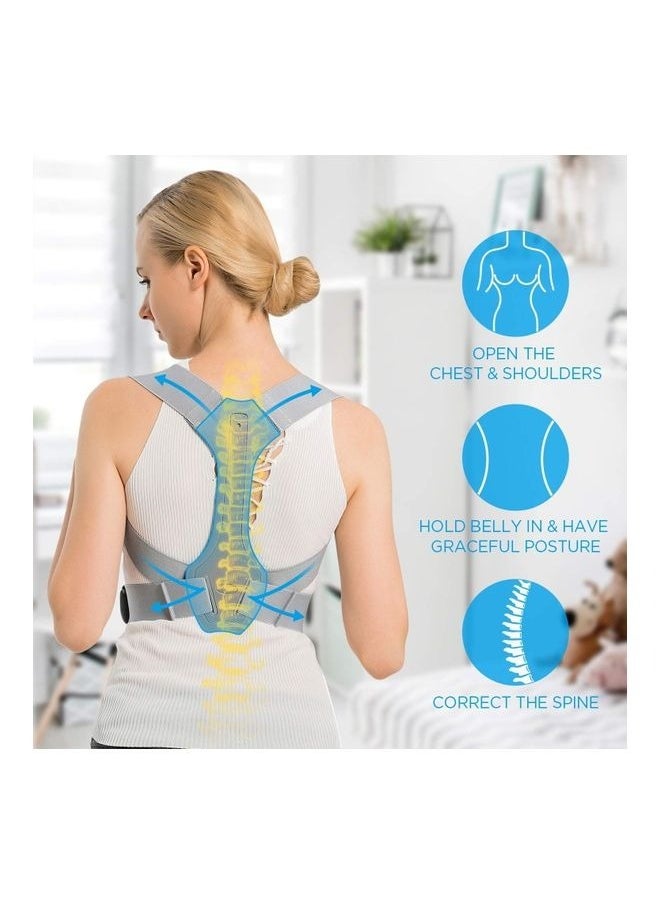 Postural Belt Correction Belt, Shoulder Corrector Posture Corrector Invisible Orthopedic Corset Straight Back Support and Shoulder Straightener Elastic Band S