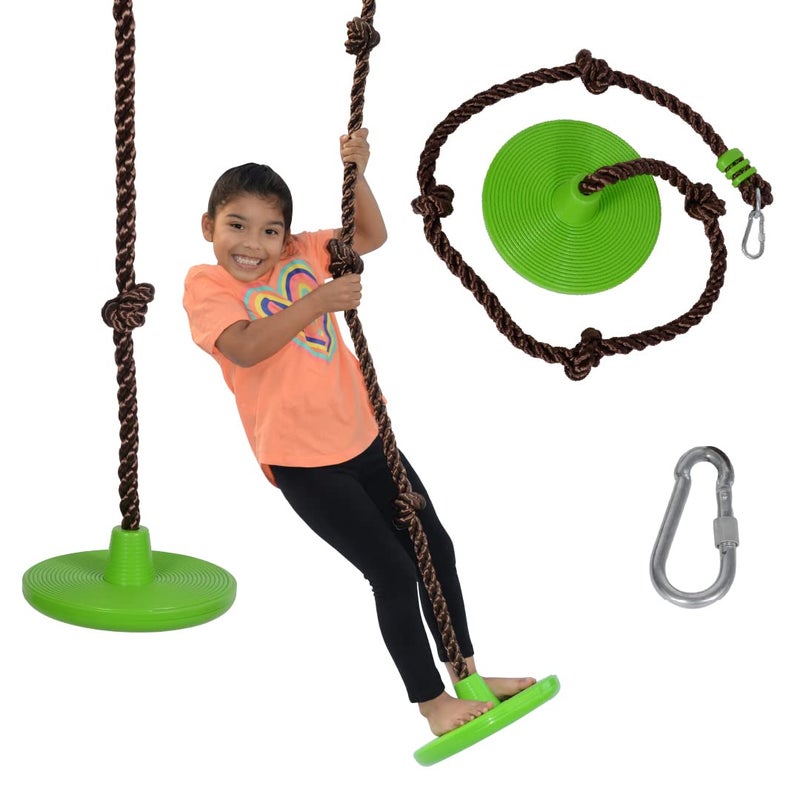 Swurfer Disco Tree Swing - Swing Sets for Backyard, Outdoor Swing, Swingset Outdoor for Kids, Easy Installation, Heavy Duty, Adjustable Climbing Rope, Weather Resistant, Up to 200lbs, Ages 6 and Up - Image 3