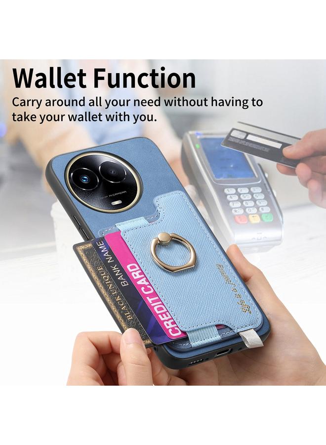 اس-توب جراب لهاتف Realme 11 5G Global Retro Magsafe Cross من الجلد مع حامل للبطاقات وحقيبة هاتف - Image 4