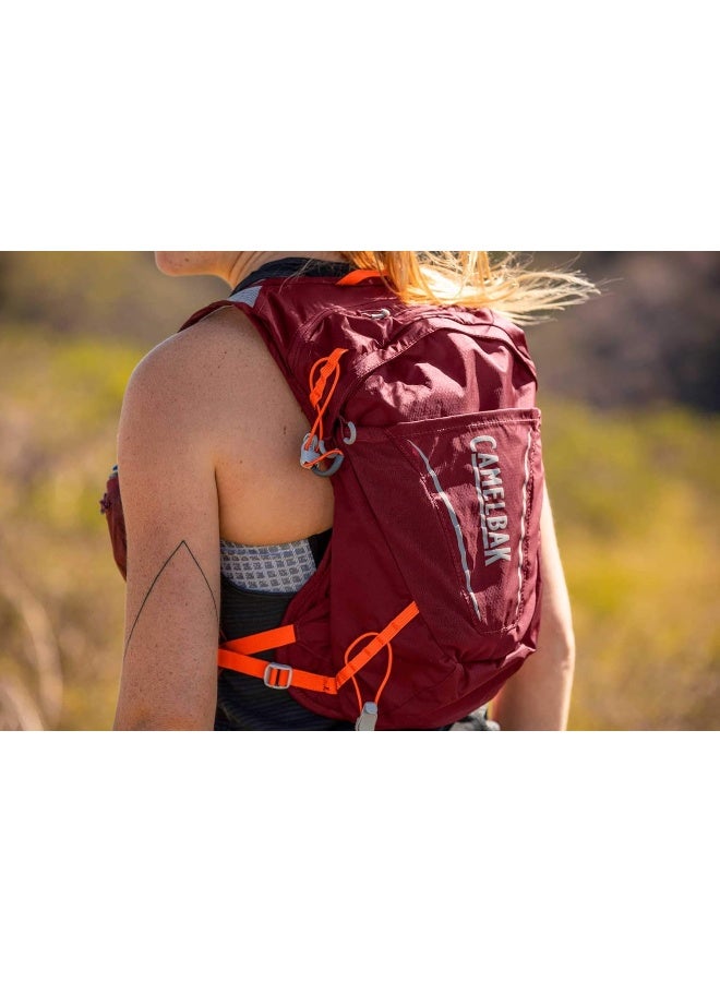 CamelBak Women’s Octane 9 Hydration Pack – 70oz Crux Reservoir, Lightweight Running & Hiking Vest – Burgundy/Hot Coral - Image 5