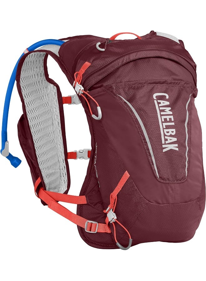 CamelBak Women’s Octane 9 Hydration Pack – 70oz Crux Reservoir, Lightweight Running & Hiking Vest – Burgundy/Hot Coral - Image 1