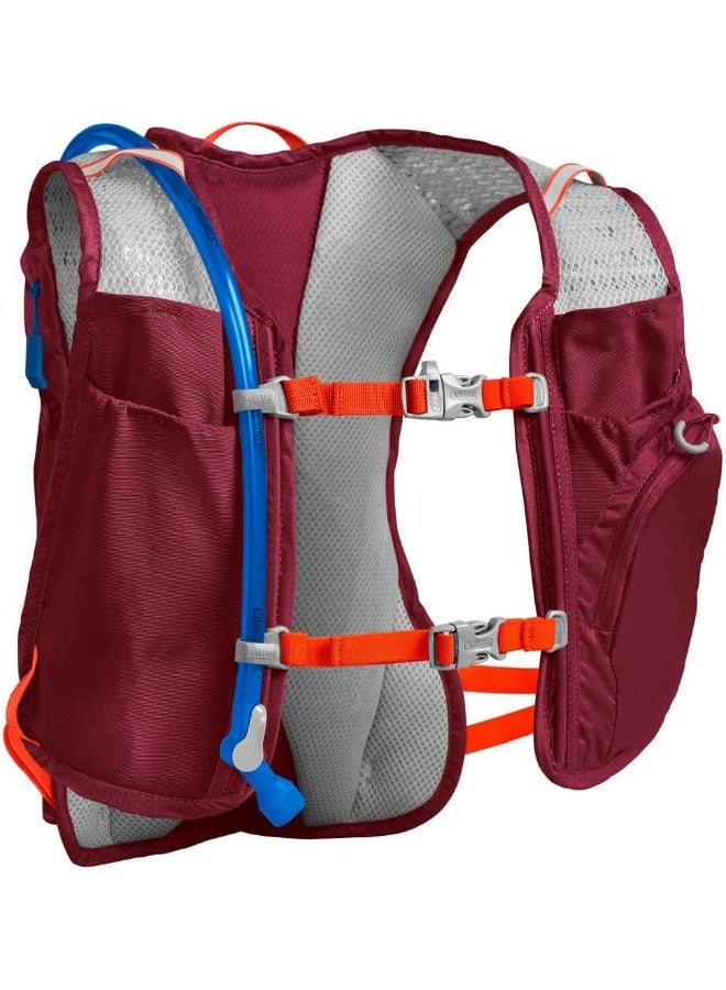 CamelBak Women’s Octane 9 Hydration Pack – 70oz Crux Reservoir, Lightweight Running & Hiking Vest – Burgundy/Hot Coral - Image 3