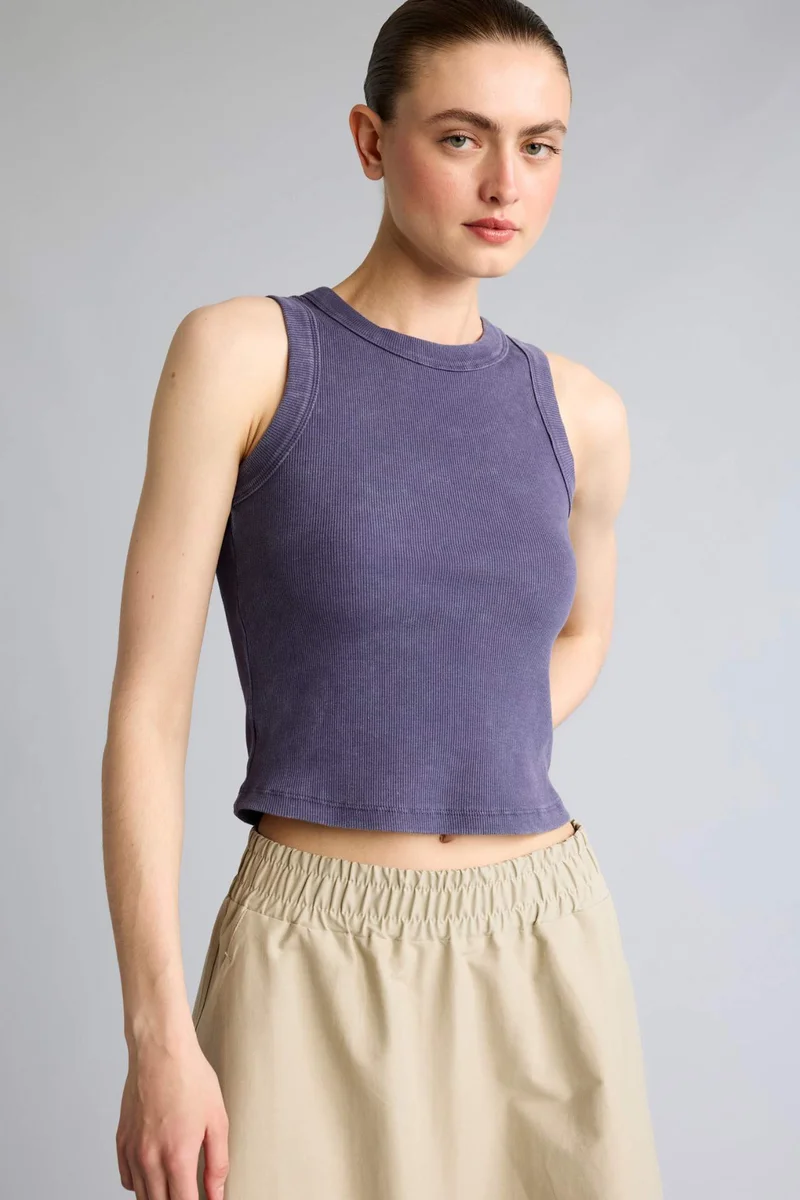 ديفاكتو Slim Fit Crew Neck Tank Top