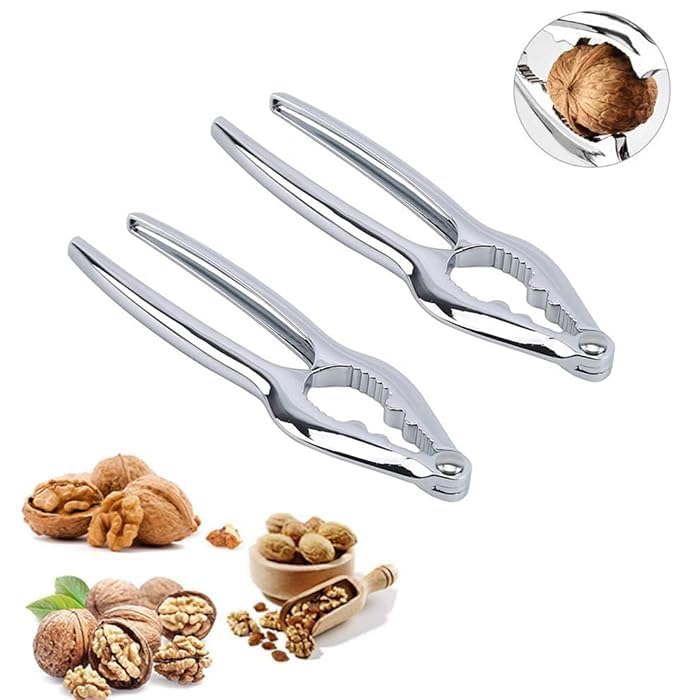 Bridge2shopping Heavy Duty Stainless Steel Nut Cracker, Manual Walnut Opener Tool, Silver - Image 4
