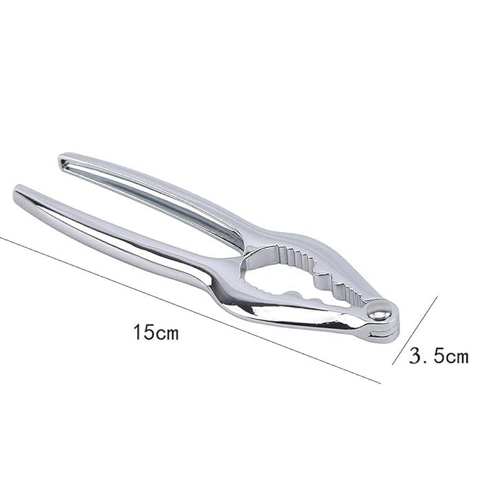 Bridge2shopping Heavy Duty Stainless Steel Nut Cracker, Manual Walnut Opener Tool, Silver - Image 2