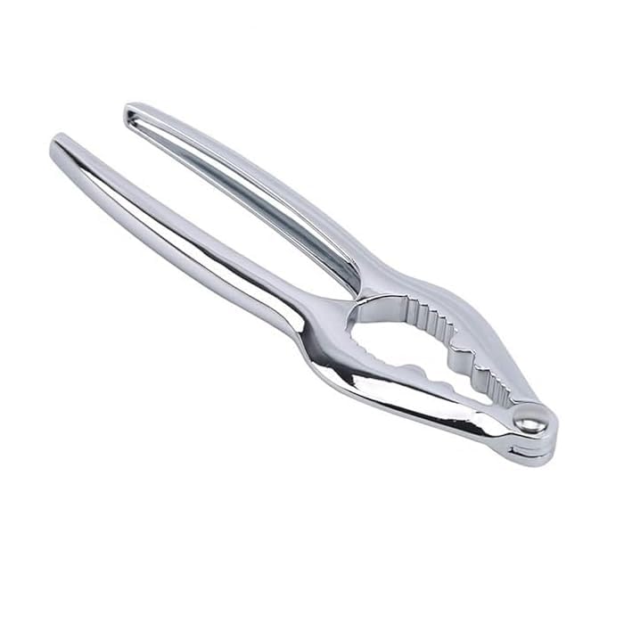 Bridge2shopping Heavy Duty Stainless Steel Nut Cracker, Manual Walnut Opener Tool, Silver - Image 1