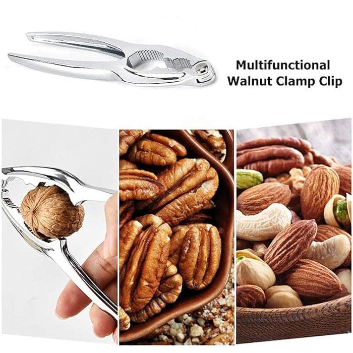 Bridge2shopping Heavy Duty Stainless Steel Nut Cracker, Manual Walnut Opener Tool, Silver - Image 5