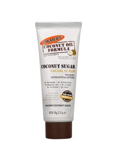 Coconut Oil Formula Coconut Sugar Facial Scrub Exfoliator, Face Scrub to Gently Exfoliate Away Dirt and Dead Skin Cells with Chamomile to Soften & Calm, 3.17 Ounces (Pack of 1)