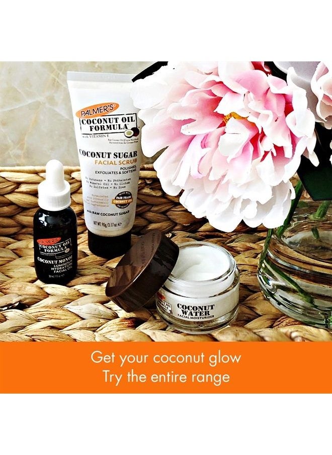 PALMER'S - Coconut Oil Formula Coconut Sugar Facial Scrub Exfoliator, Face Scrub to Gently Exfoliate Away Dirt and Dead Skin Cells with Chamomile to Soften & Calm, 3.17 Ounces (Pack of 1) - Image 1