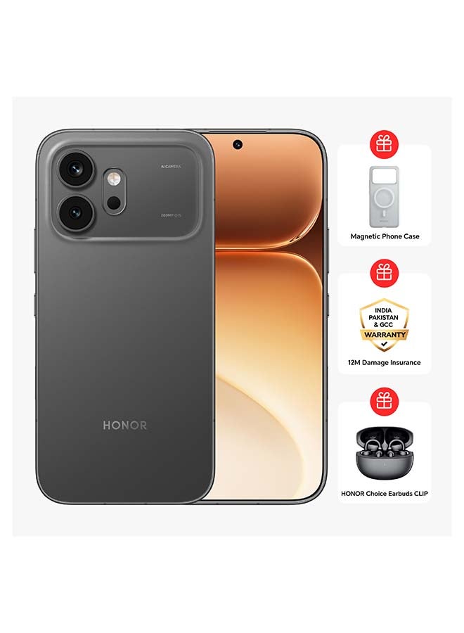 Honor 600 5G Dual SIM 8GB RAM 256GB Black With Free  Choice Clip + Magnetic Phone Case + 12M Damage Insurance - Middle East Version - Image 1