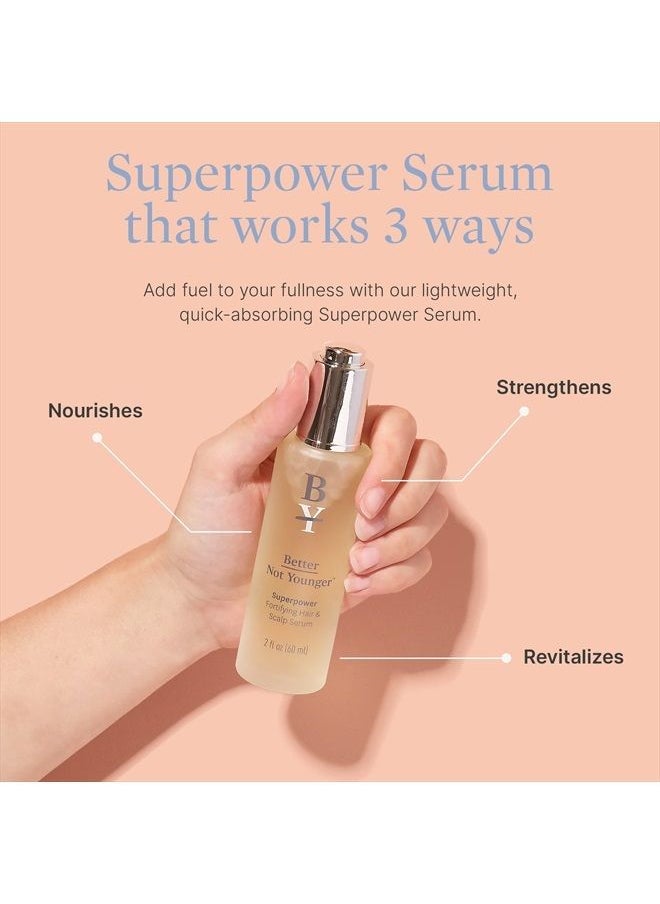Better Not Younger Fortifying Hair & Scalp Serum for Thinning and Aging Hair - Hair Serum for Stronger, Thicker Looking Hair - Hair Density Serum Designed for Women 40+ Experiencing Hair Loss - 2fl.oz  - Image 2