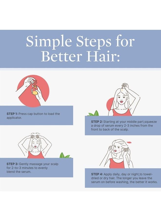 Better Not Younger Fortifying Hair & Scalp Serum for Thinning and Aging Hair - Hair Serum for Stronger, Thicker Looking Hair - Hair Density Serum Designed for Women 40+ Experiencing Hair Loss - 2fl.oz  - Image 4