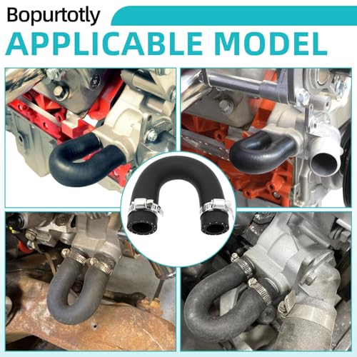 Bopurtotly 551699 Heater Core Bypass Hose Coolant Crossover Loop, -40°F to 257°F Temperature Resistant,without hardening or failure,5/8" & 3/4" with 2 Pack Stainless Steel Clamps for LS LT Engines - Image 4