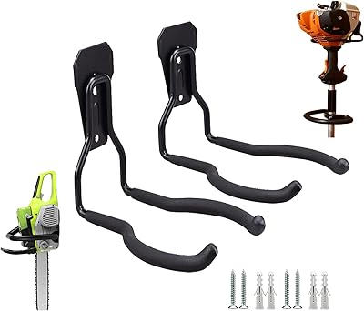 Todefrgu Todefrgu 2Pcs Chainsaw Wall Mount Hanger, Chainsaw Wall Mount Tool Holder, Chainsaw Hanger for Garage Wall, Chainsaw  - Image 1